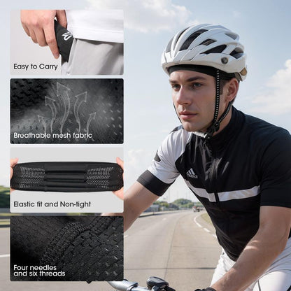 Longlong 2 Pack Breathable Skull Cap Men Cycling Lightweight Sweat Wicking Hat Head Wrap under Helmet Liner for Motorcycle Running Bandana